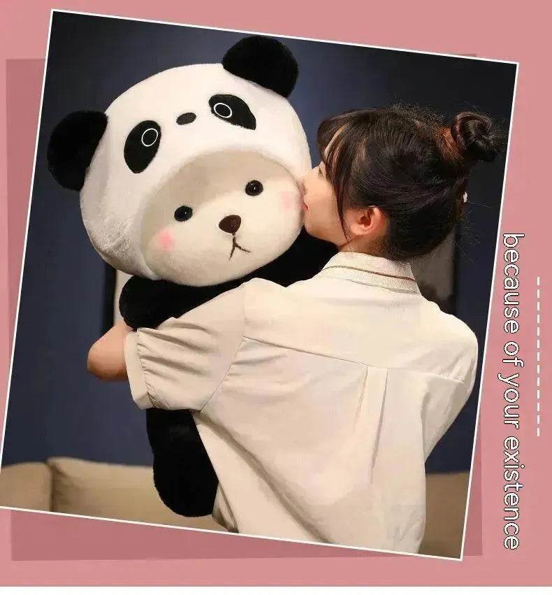 Little Bear Doll Transformation Giant Panda Teddy Plush Toy