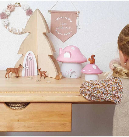 Little Lovely - Night Light Et Stickers - Mushroom