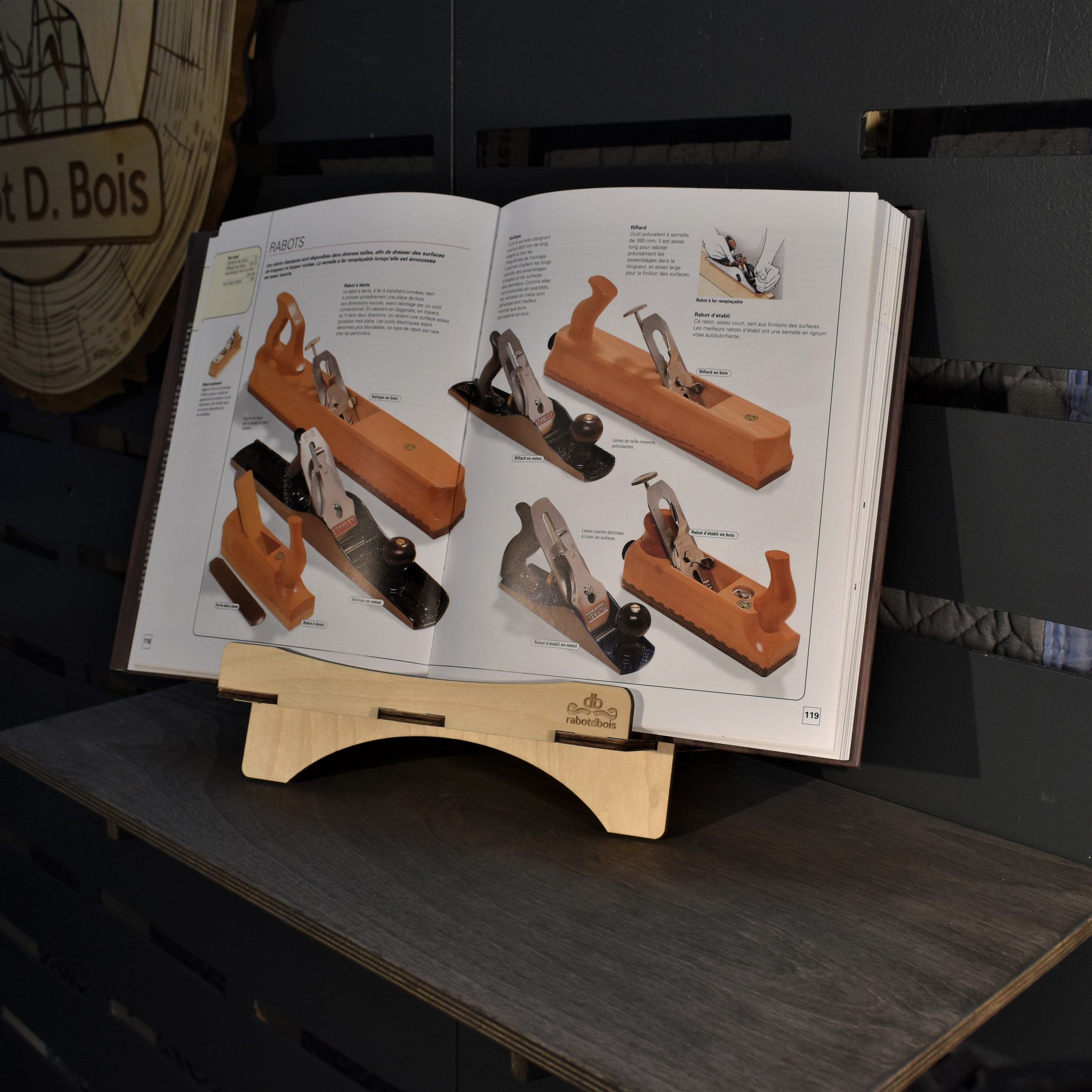 Support pour livre de recette 