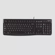 Logitech - Clavier filaire Slim, durable et résistant aux éclaboussures, noir, pour PC