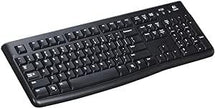 Logitech - Clavier filaire Slim, durable et résistant aux éclaboussures, noir, pour PC