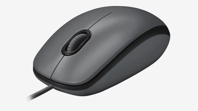 Logitech - Mouse Wired M100 Ambidextrous 3 Button with Scroll 1000dpi PC/Mac/Chrome/Linux - Black