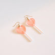 Lollipop Earrings (Peach Hearts)