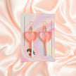 Lollipop Earrings (Peach Hearts)