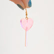 Lollipop Earrings (Pink Hearts)