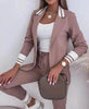 Long Sleeve Suit Coat Drawstring Pants Casual Suit
