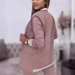 Long Sleeve Suit Coat Drawstring Pants Casual Suit