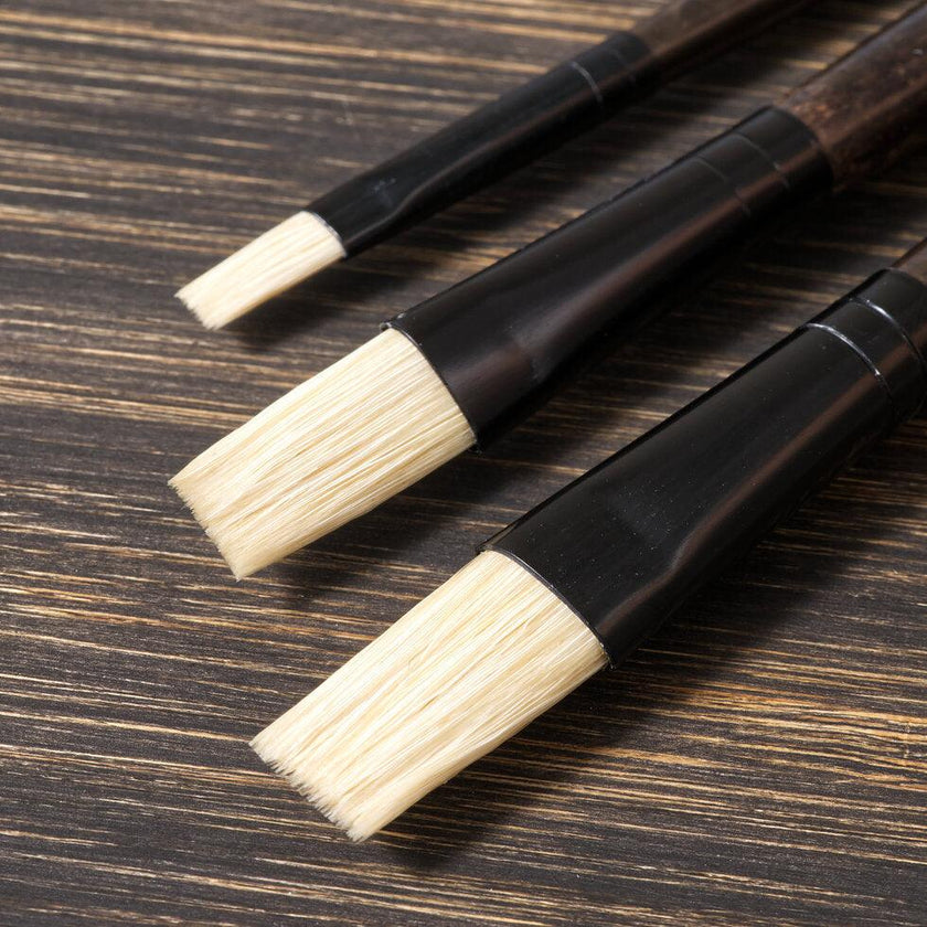 Tri-Art Artist Brushes - Long Handle Natural Bristle - Stroke