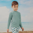 L/S Ribbed Rashguard | Teal | Miles the Label