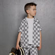 Knit Shirt | Light Grey Check | Miles the Label