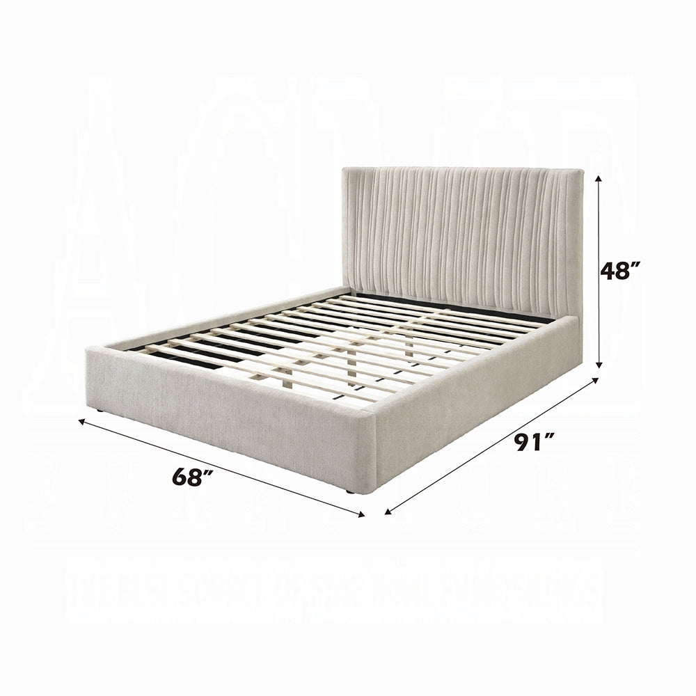 Alsace Luxury Upholstered Bed - Beige
