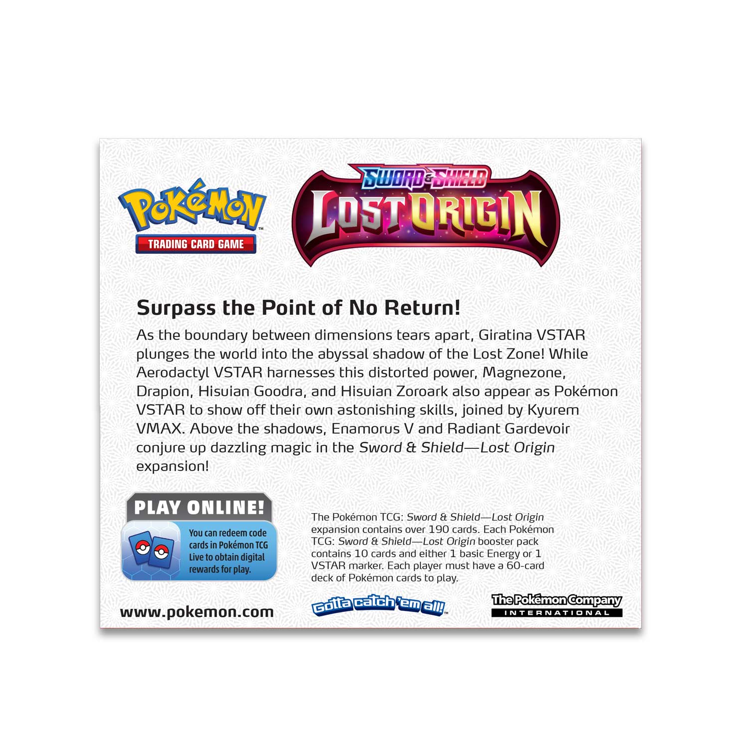 Pokémon TCG - Sword & Shield - Lost Origin - Booster Box