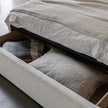 Angie Modern Storage Drawer Bed - Cream
