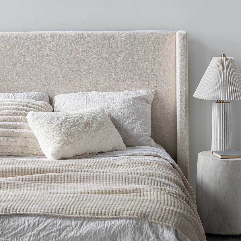 Angie Modern Storage Drawer Bed - Cream