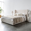 Angie Modern Storage Drawer Bed - Cream