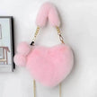 Love Bags Soft Plush Handbags Women Valentine's Day Party Bag