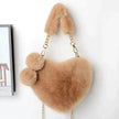 Love Bags Soft Plush Handbags Women Valentine's Day Party Bag