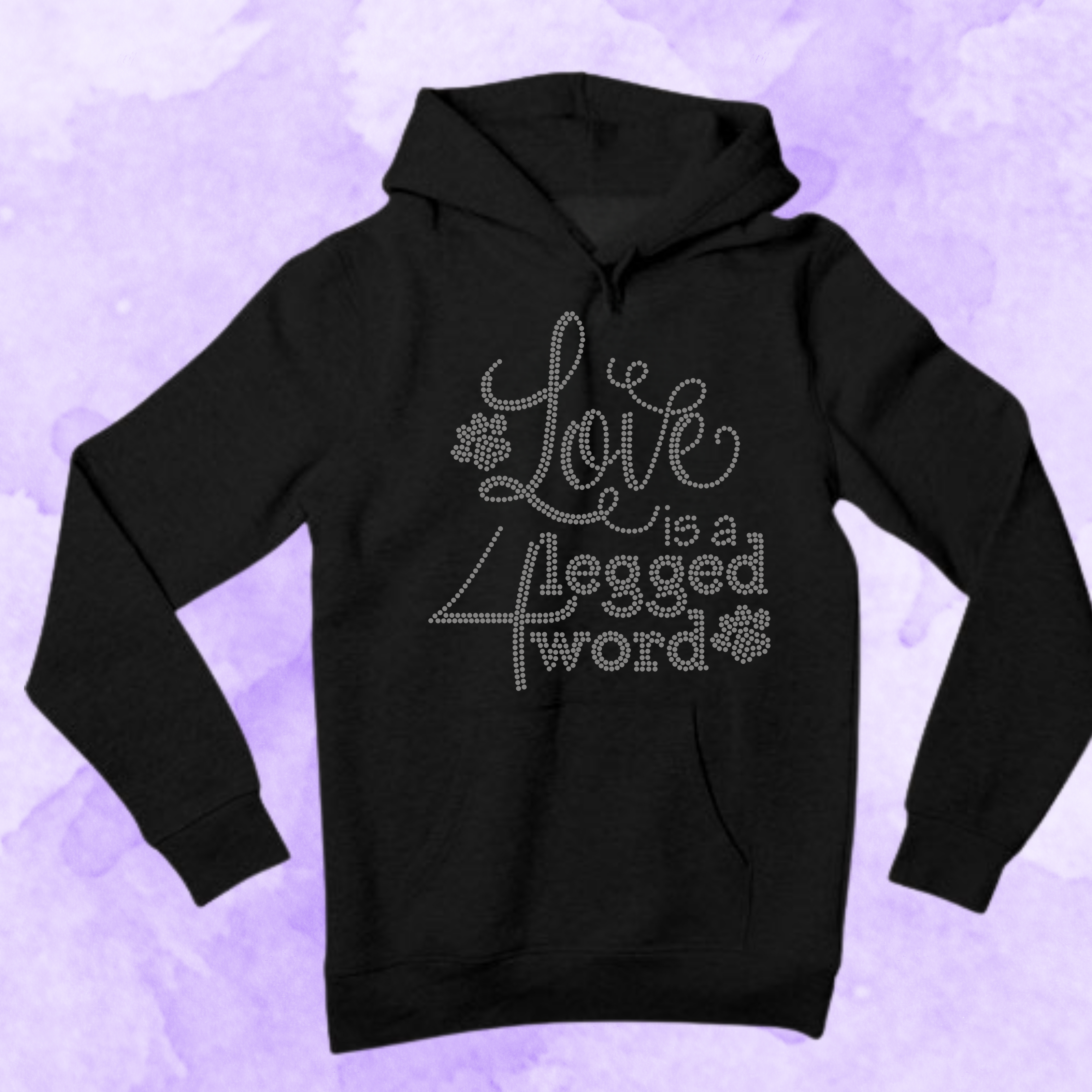 Love is a 4 Legged Word Rhinestone Shirt – Pet Lover Sparkle Bling Tee | Blingdazzel