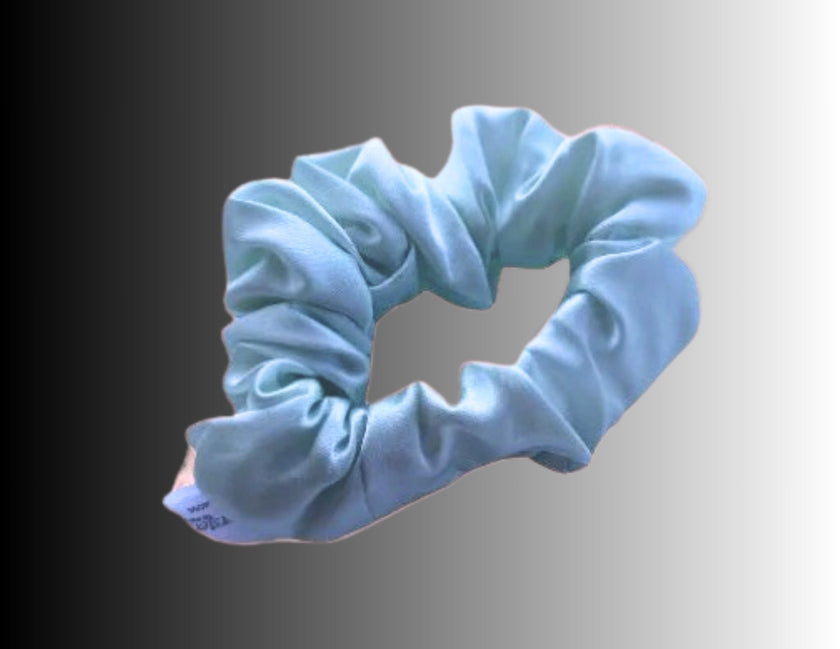 Silk Hair Scrunchie Light Blue