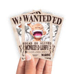 Manches de cartes à l'effigie de l'affiche de recherche de Luffy