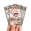 Manches de cartes à l'effigie de l'affiche de recherche de Luffy