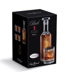 Luigi Bormioli - Bach - 5 Pieces Spirits Bottle Set With Airtight Glass Stopper