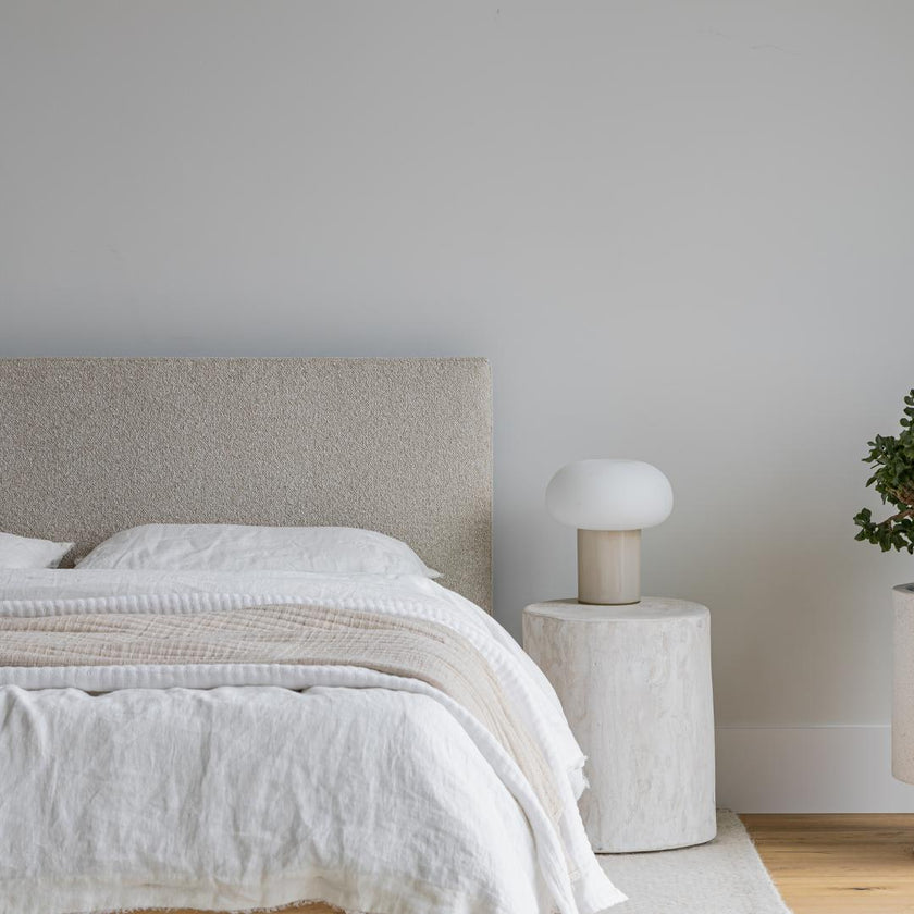 Luna Tool Free Upholstered Queen Bed - Beige