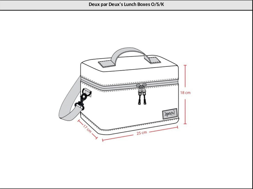Lunch Box Black Retro Flower Print