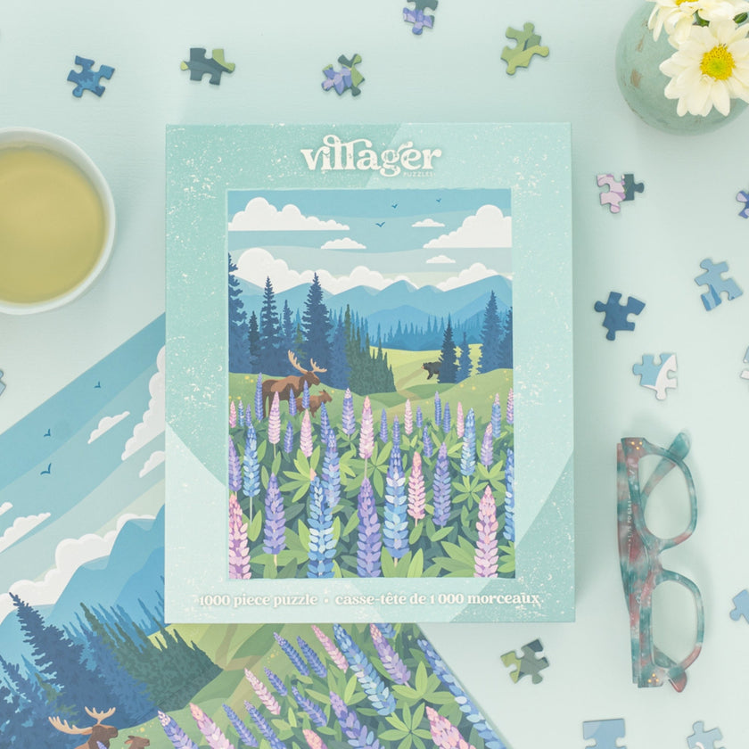 Lupines Meadow | 1000-Piece Puzzle for Adults | Designed in Canada by Diana Pinnell