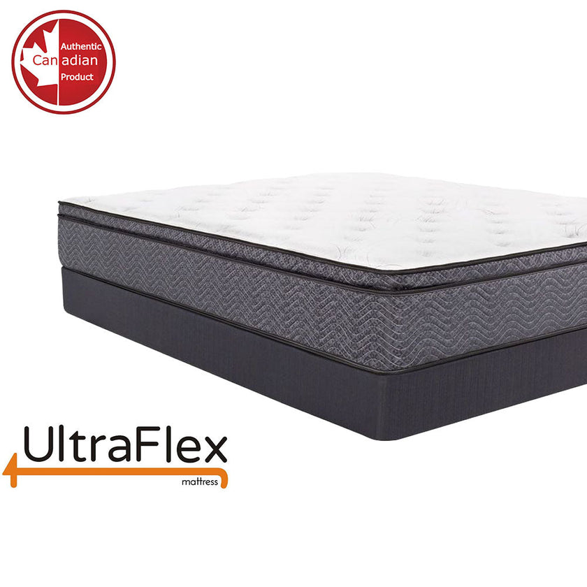 UltraFlex® REVIVE- Hybrid 12” Breathable Pillowtop, Spinal Support HDcoils, Luxury Comfort Hypoallergic Foam Encasement, Pressure Relieving Coils, Eco-Friendly Mattress (Made in Canada)