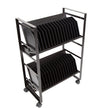 Luxor - Charging Cart Steel 32-Tablet / Chromebook Open Charging Cart - Black