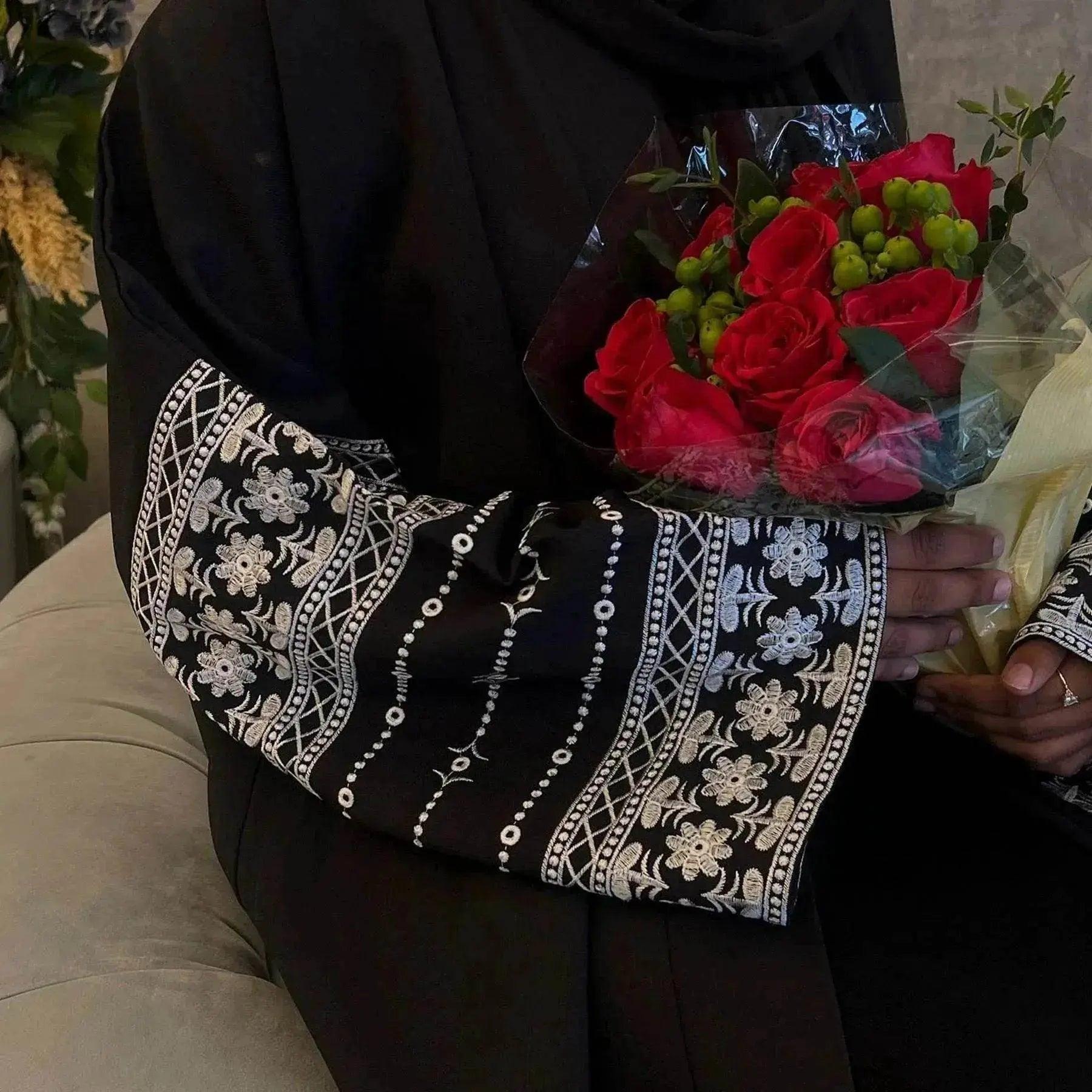 Luxurious Embroidered Cardigan Robe for middle east