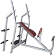 Olympic Incline Bench with Barbell Support, Spotter and Plate Holders (AN59)