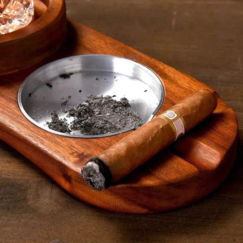 Luxury 2 In 1 Wooden Ashtray