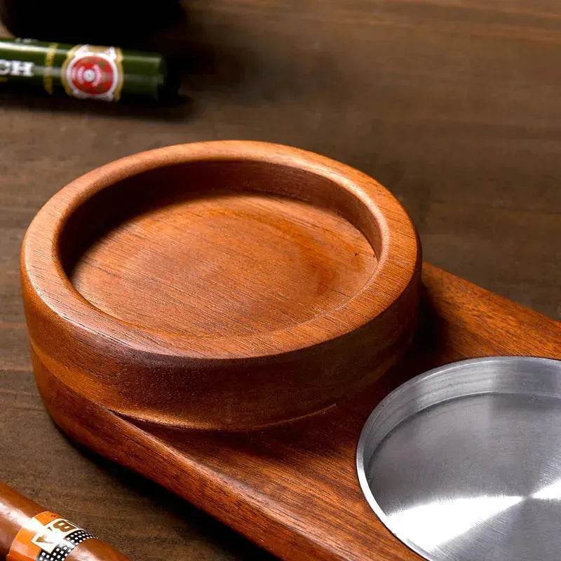 Luxury 2 In 1 Wooden Ashtray