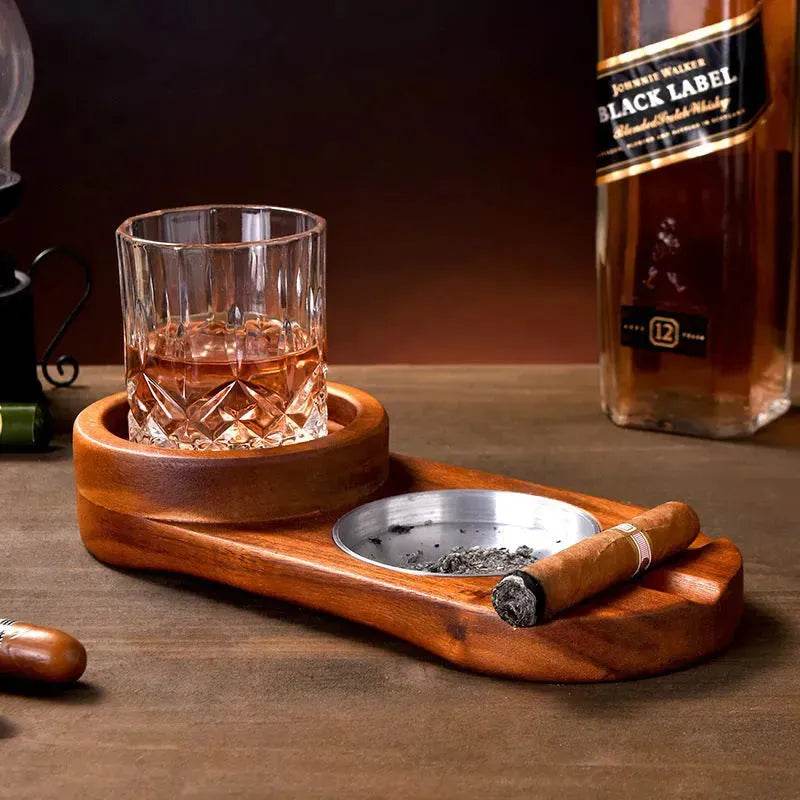 Luxury 2 In 1 Wooden Ashtray