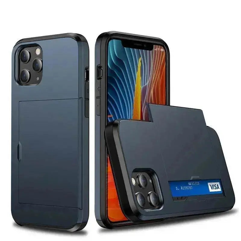 Luxury Slide Iphone case wallet Apple Phone case card holder