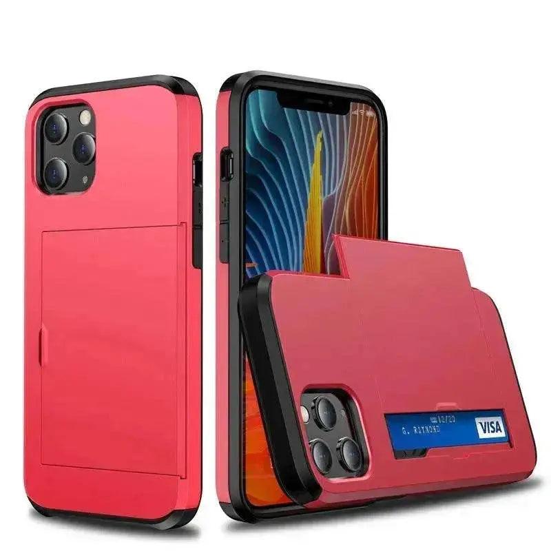 Luxury Slide Iphone case wallet Apple Phone case card holder