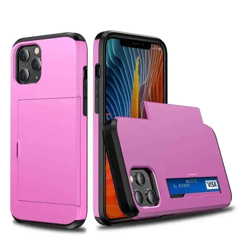 Luxury Slide Iphone case wallet Apple Phone case card holder