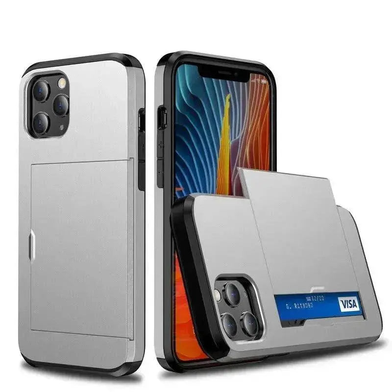 Luxury Slide Iphone case wallet Apple Phone case card holder