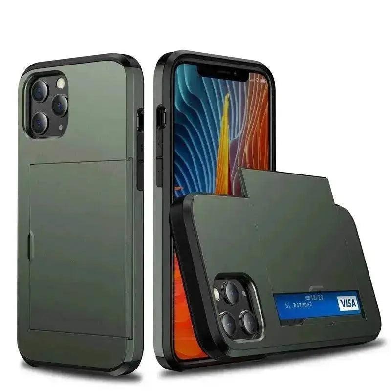 Luxury Slide Iphone case wallet Apple Phone case card holder