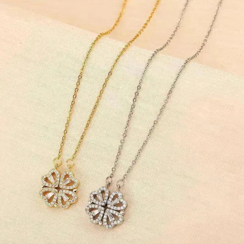 Luxury Titanium Steel Four Leaf Clover Necklace