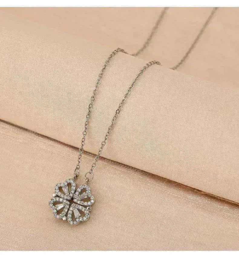 Luxury Titanium Steel Four Leaf Clover Necklace