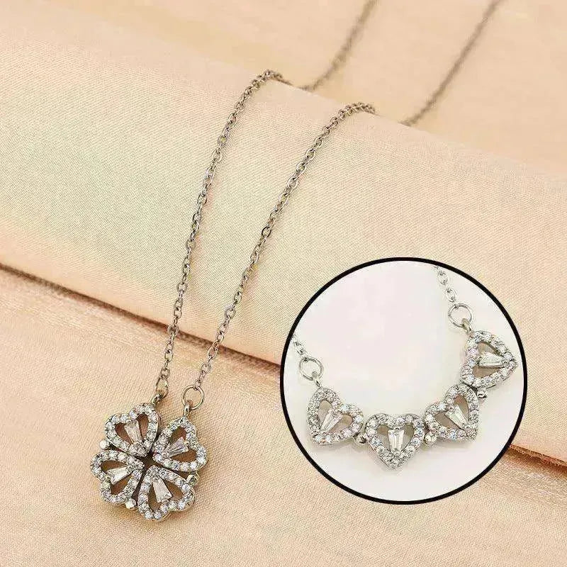 Luxury Titanium Steel Four Leaf Clover Necklace