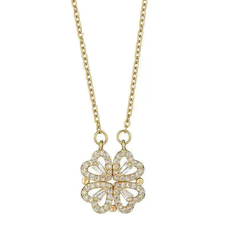 Luxury Titanium Steel Four Leaf Clover Necklace