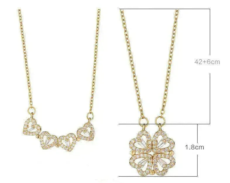 Luxury Titanium Steel Four Leaf Clover Necklace