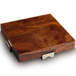 Luxury Wooden Stainless Steel Cigar Ashtray, Electroplated Finish, Fashion Simple Style