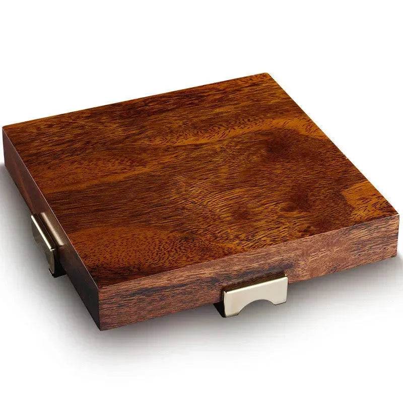Luxury Wooden Stainless Steel Cigar Ashtray, Electroplated Finish, Fashion Simple Style