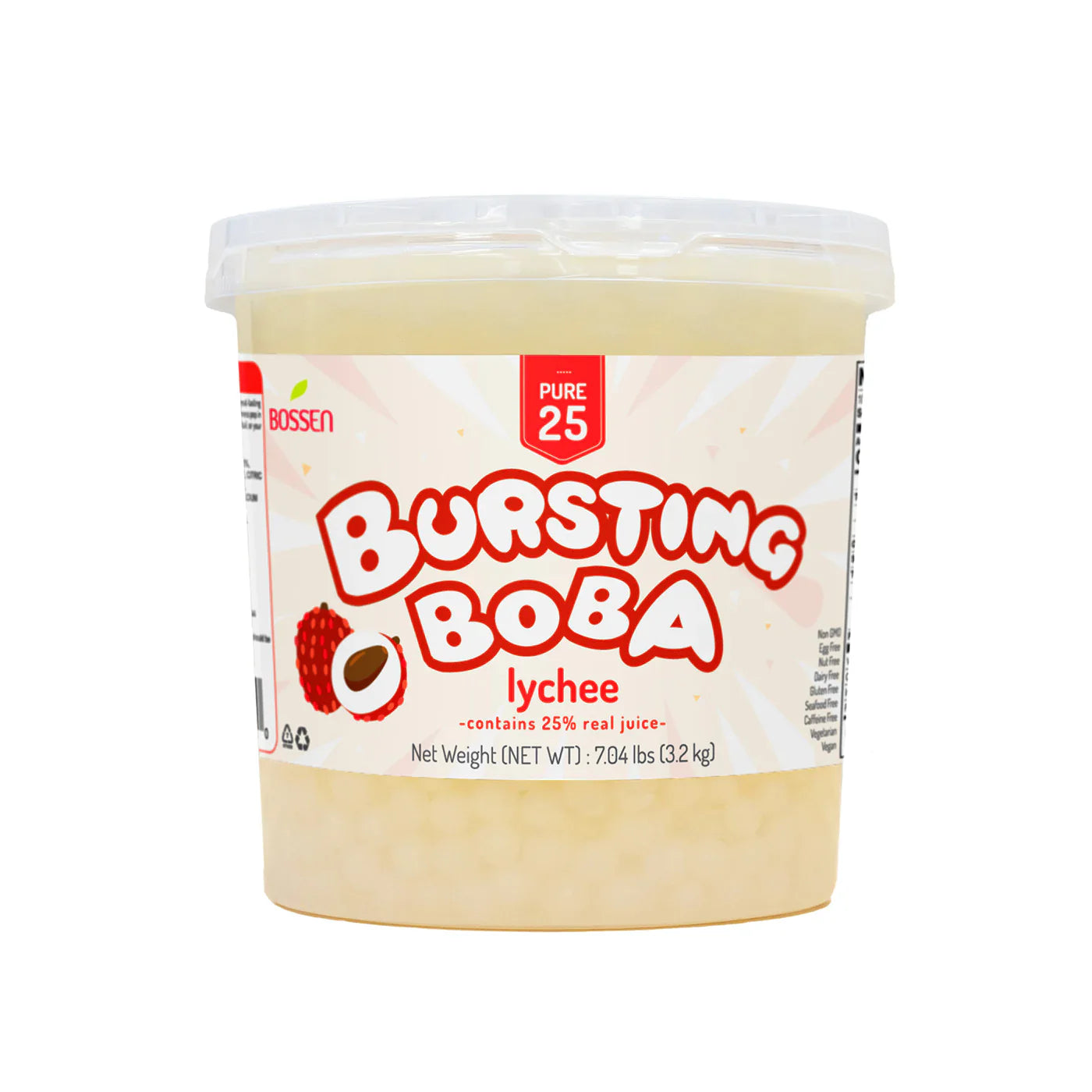 Lychee Bursting Boba Pure25 - Popping Boba - Bossen - Canada - Ships Free Within Canada on Orders Above CAD $199