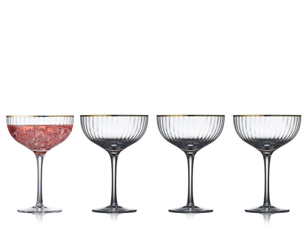 Lyngby - Palermo Cocktail Glass Gold 4/St 315ml/105oz
